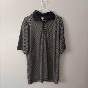 Callaway Men’s Golf Shirt. Large Black/white Striped.